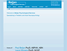 Tablet Screenshot of beljanpsych.com